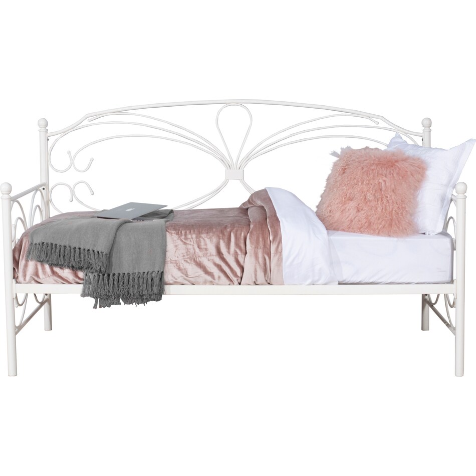 cambry white twin bed   