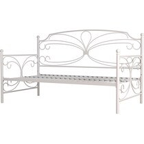 cambry white twin bed   