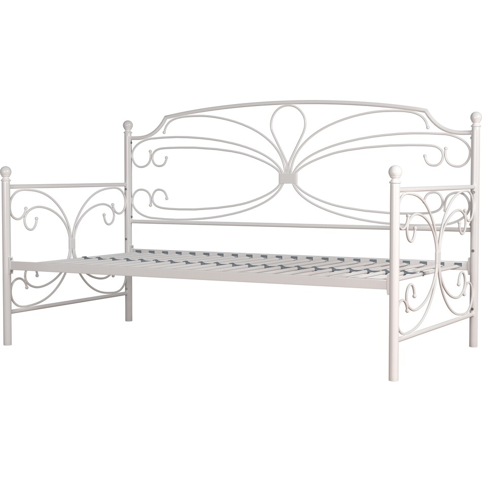 cambry white twin bed   