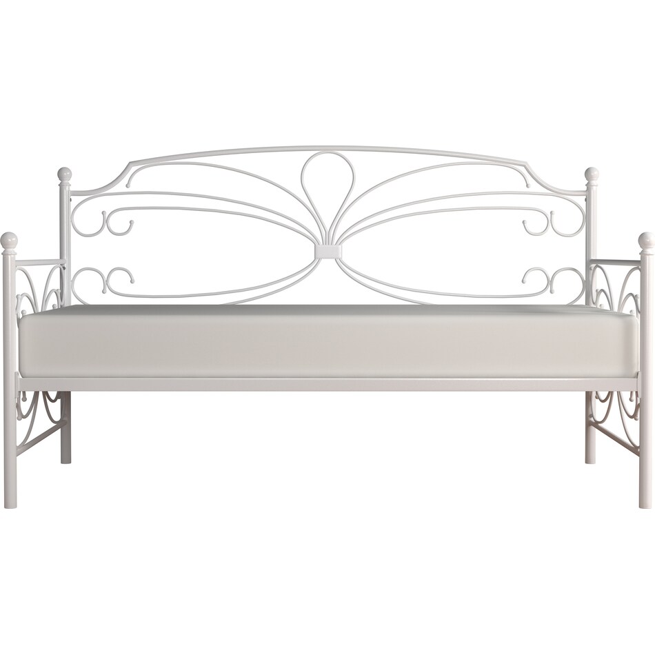 cambry white twin bed   
