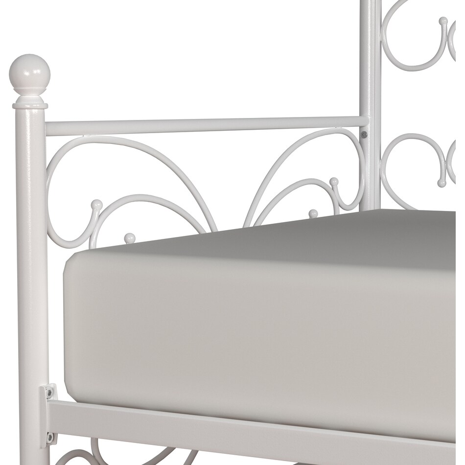 cambry white twin bed   