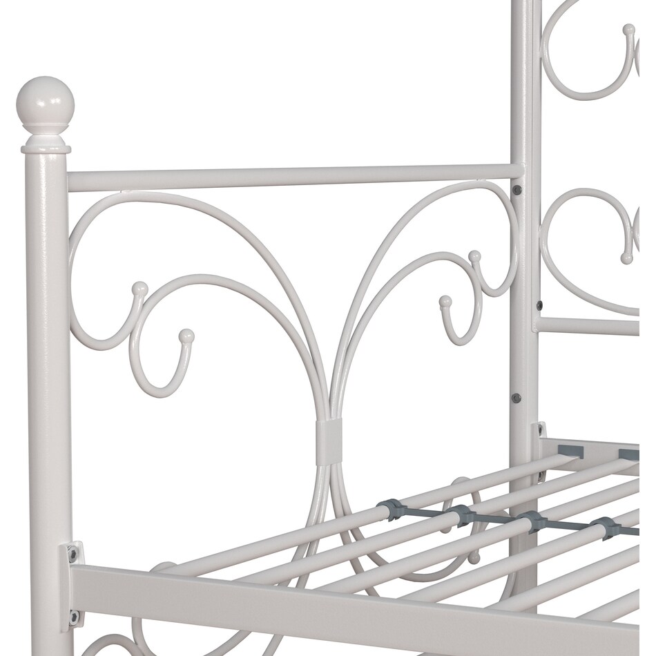 cambry white twin bed   