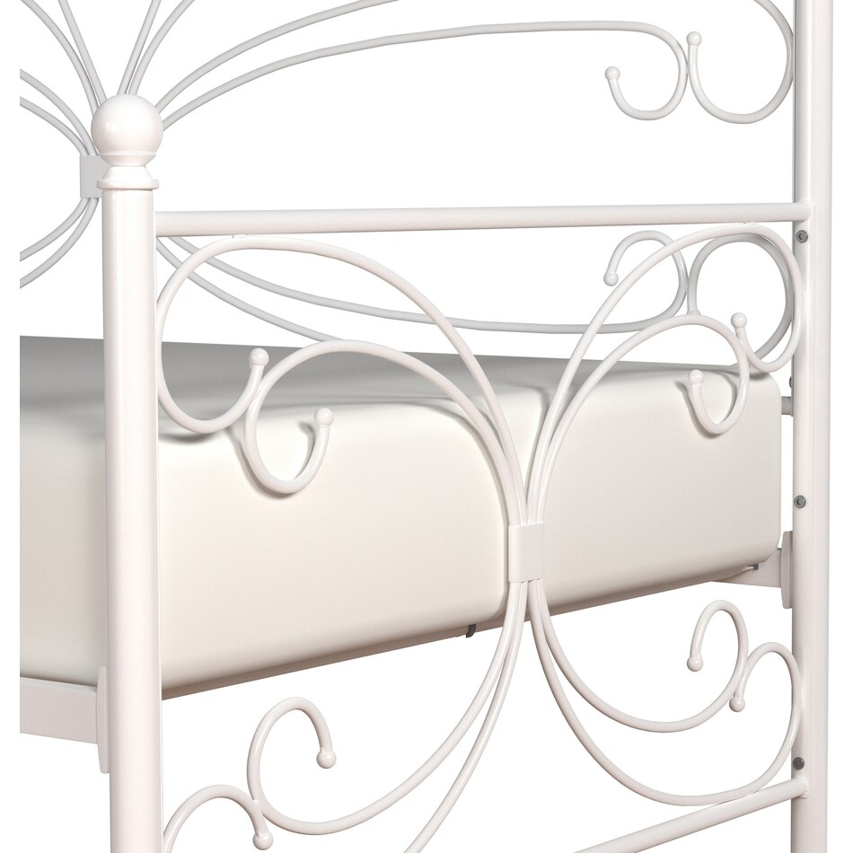 cambry white twin bed   