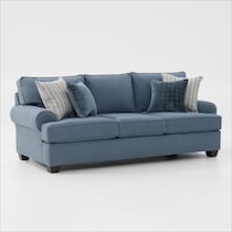 camden living room blue sofa   
