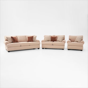 Camden Sofa, Loveseat and Chair