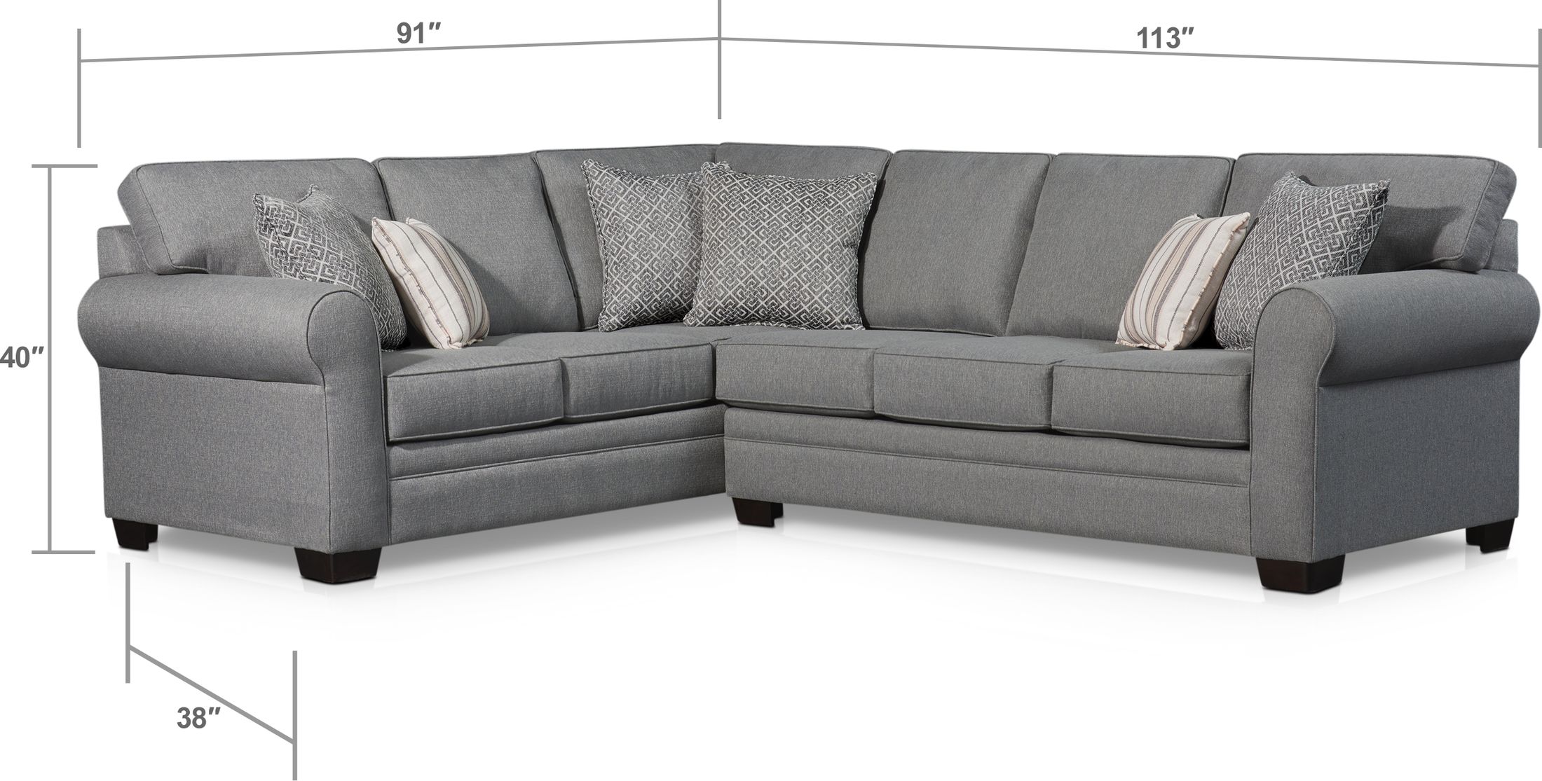 Camila 2-Piece Sectional | American Signature Furniture