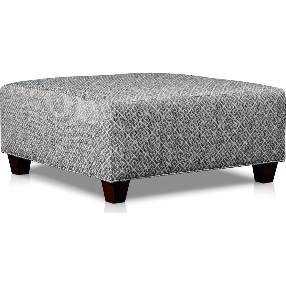 camila silver ottoman   