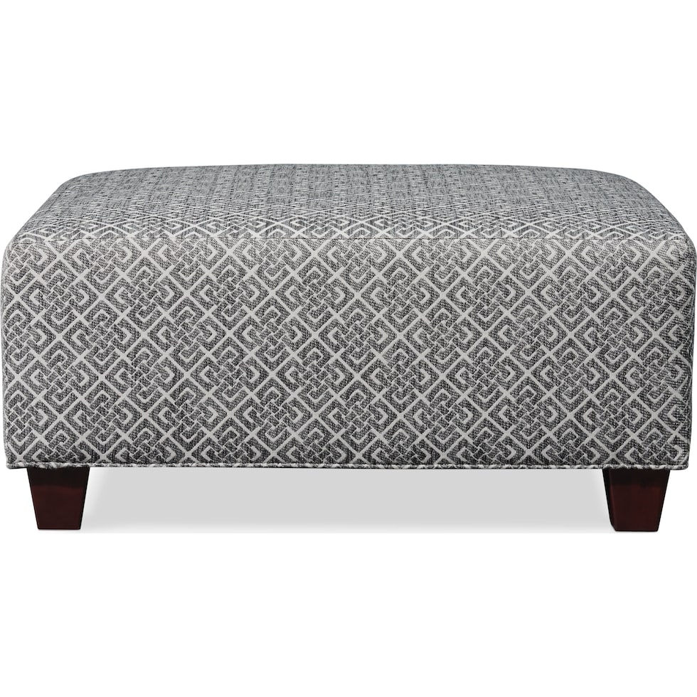 camila silver ottoman   