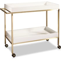 camilla white bar cart   