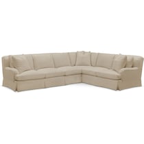 campbell depalma taupe  pc sectional with left facing sofa   