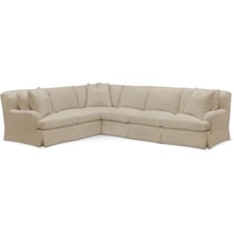 campbell depalma taupe  pc sectional with right facing sofa   