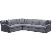 campbell dudley indigo  pc sectional with right facing sofa   