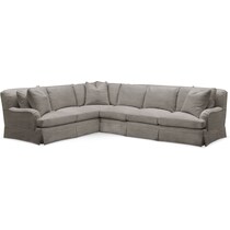 campbell gray  pc sectional with right facing sofa   