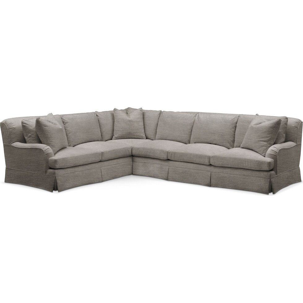 campbell gray  pc sectional with right facing sofa   