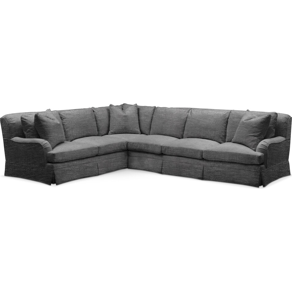 campbell gray  pc sectional with right facing sofa   