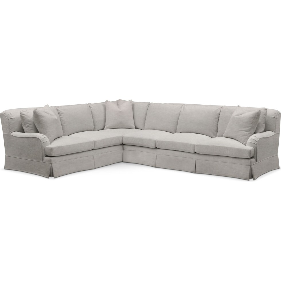 campbell gray  pc sectional with right facing sofa   