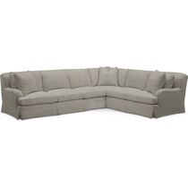 campbell synergy oatmeal  pc sectional with left facing sofa   