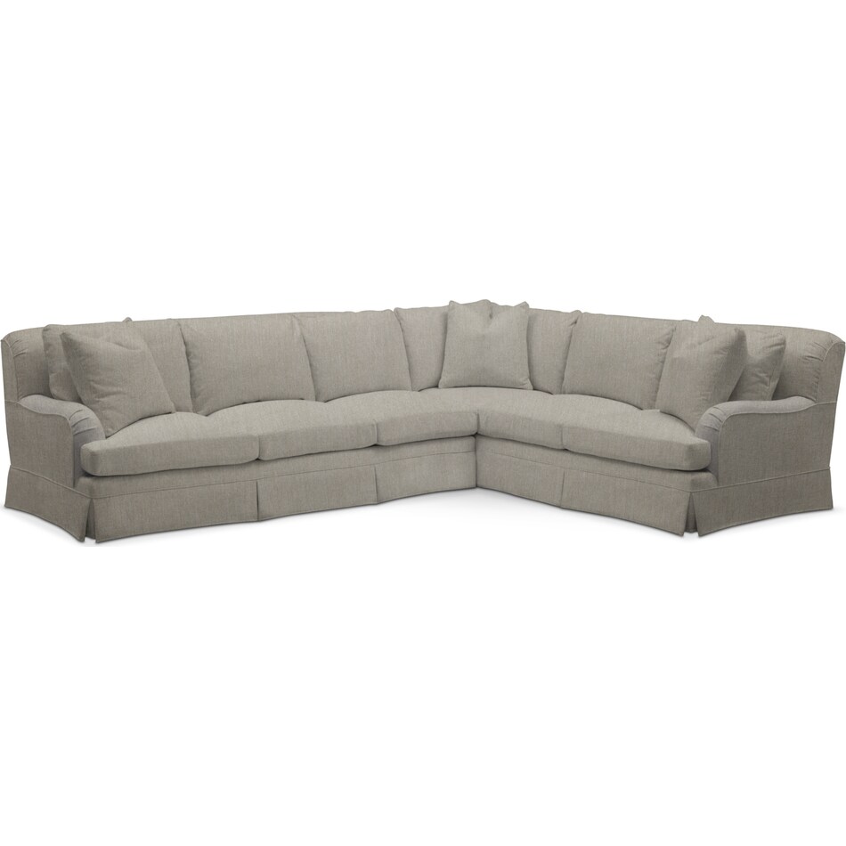 campbell synergy oatmeal  pc sectional with left facing sofa   