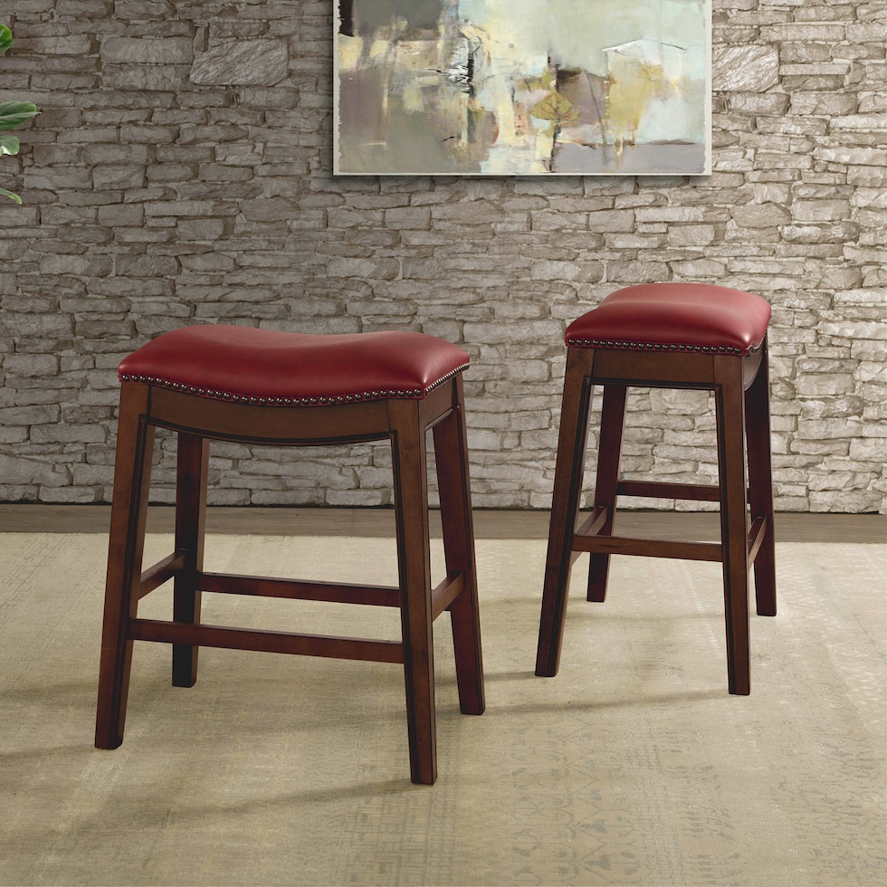 canby red counter height stool   