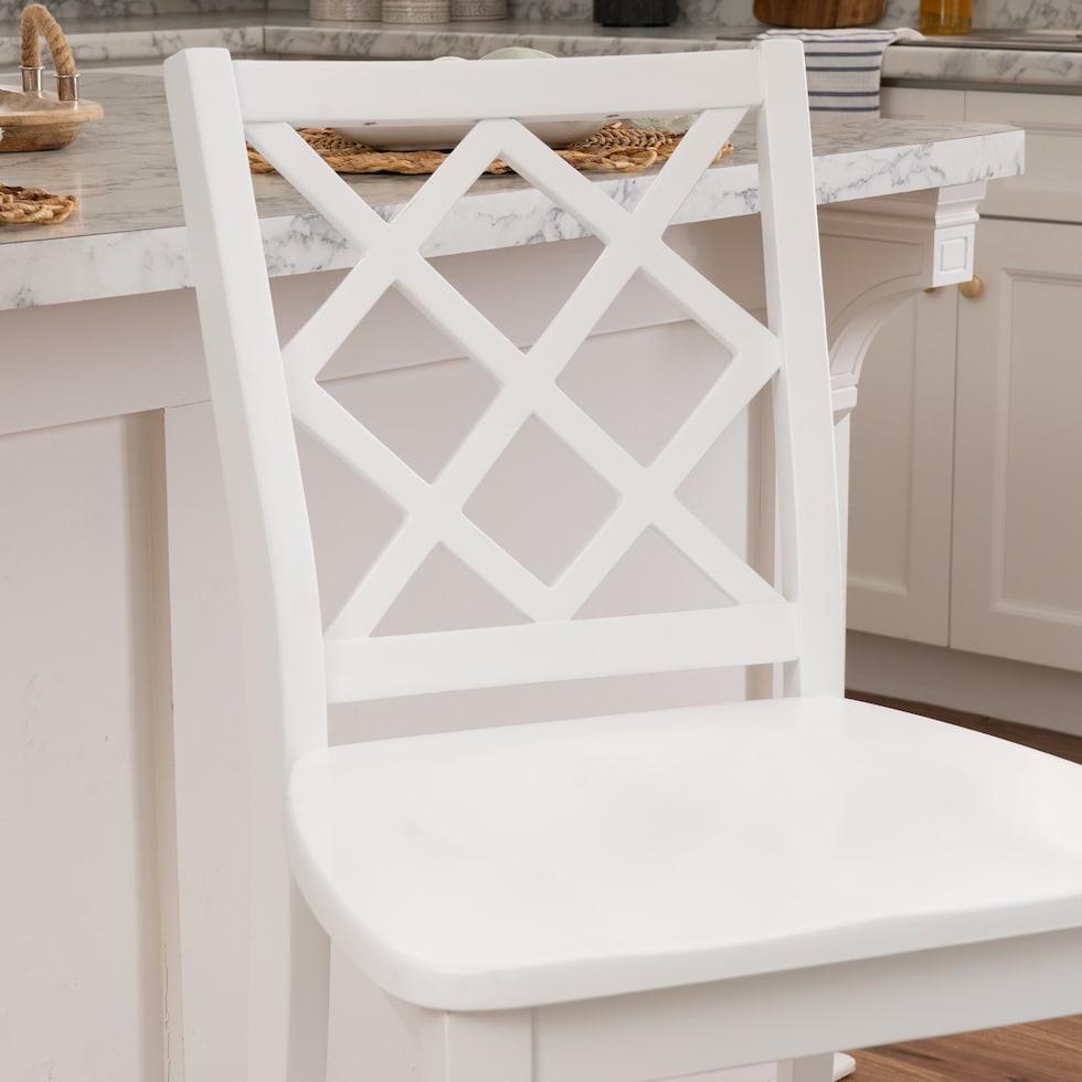 candice white counter height stool   