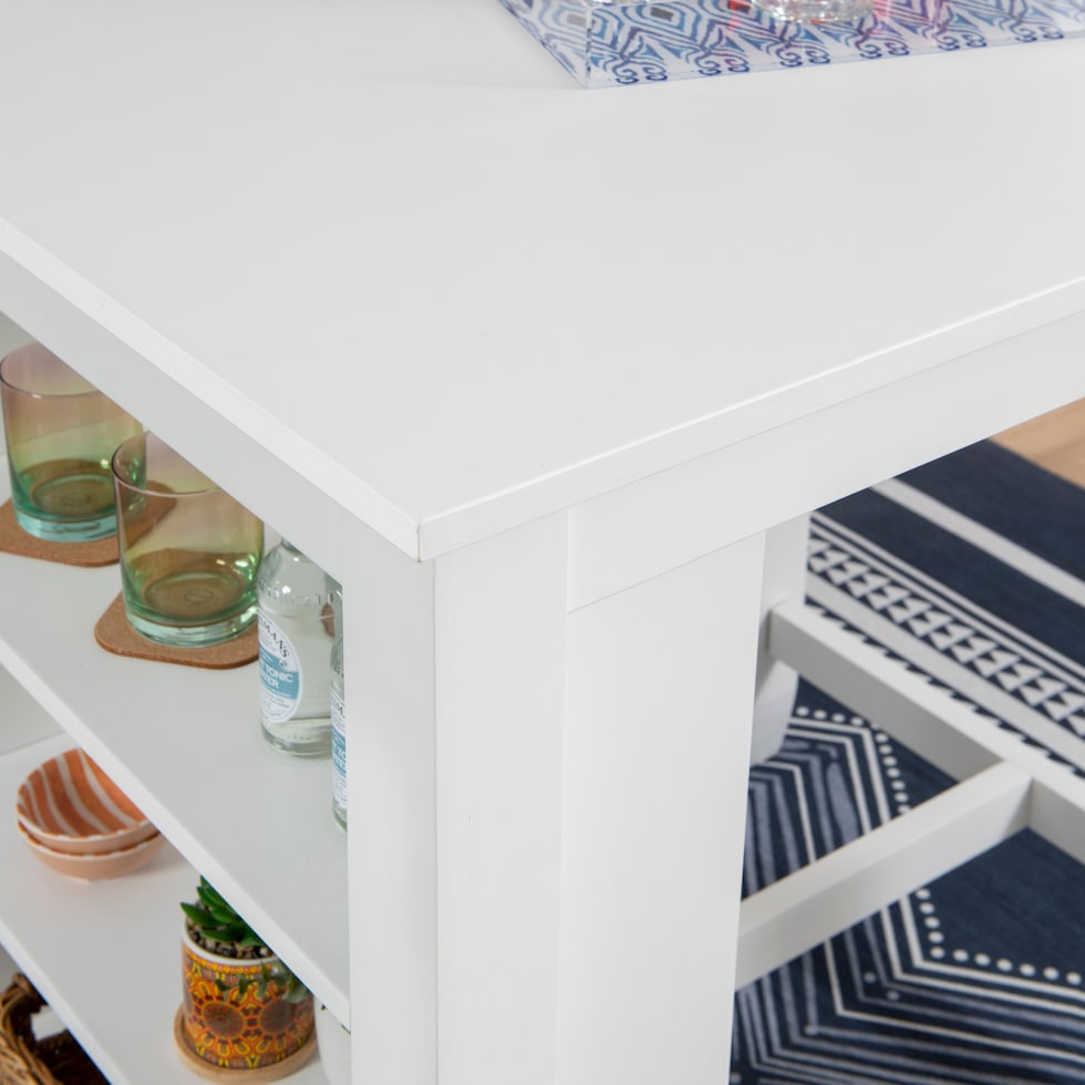 candice white counter height table   