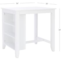 candice white counter height table   