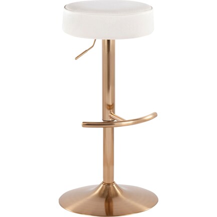Cannes Bar Stool - Gold/White