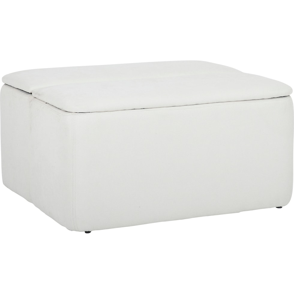 canterbury white ottoman   