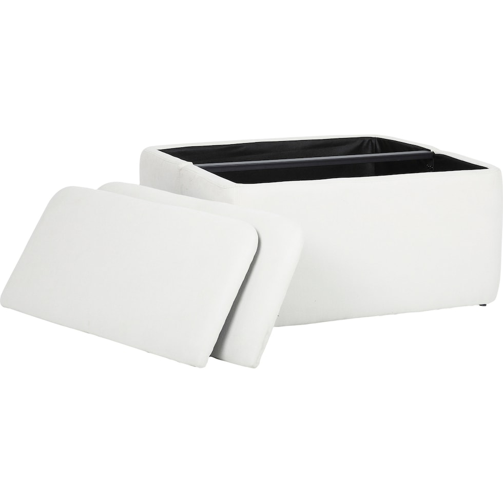 canterbury white ottoman   