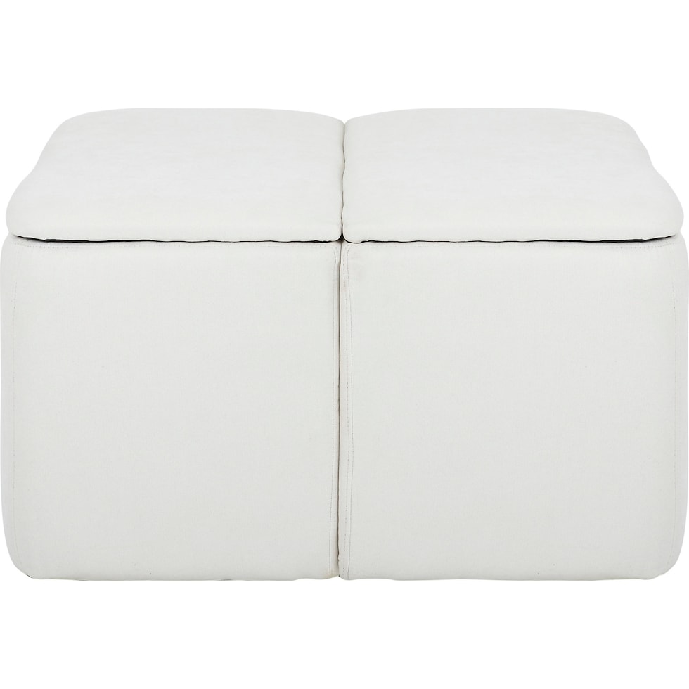 canterbury white ottoman   