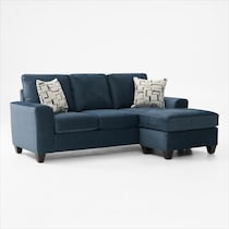 canyon blue sofa chaise   