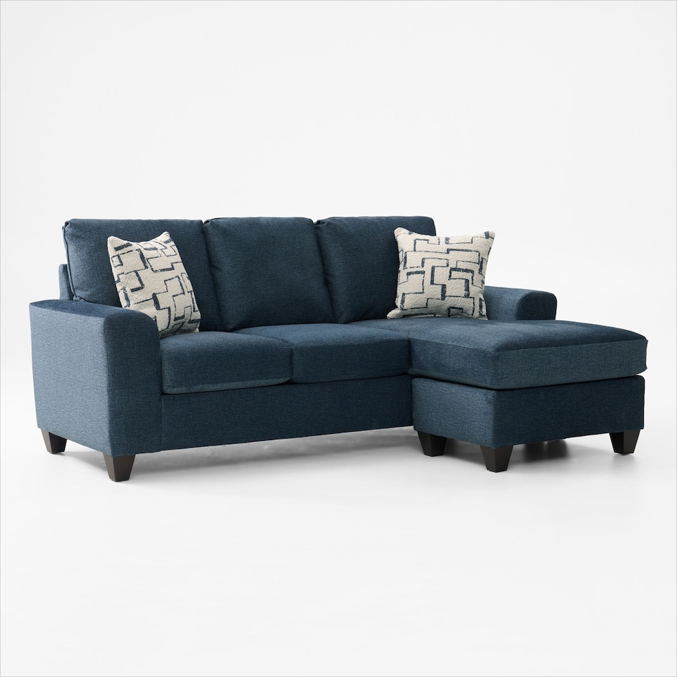 canyon blue sofa chaise   
