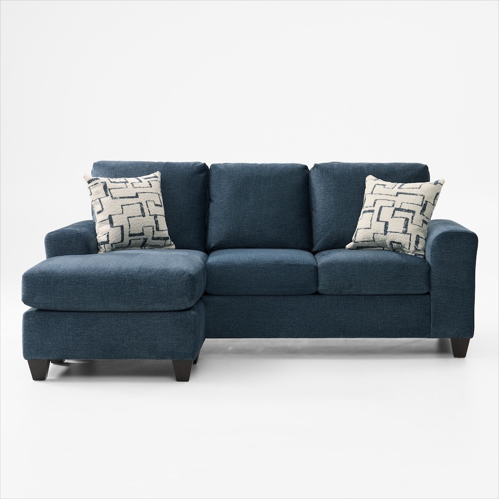 canyon blue sofa chaise   
