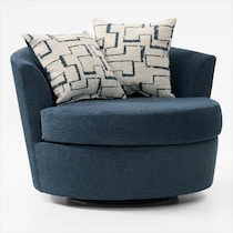 canyon blue swivel chair   