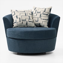 canyon blue swivel chair   