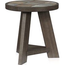 canyon dark brown chairside table   