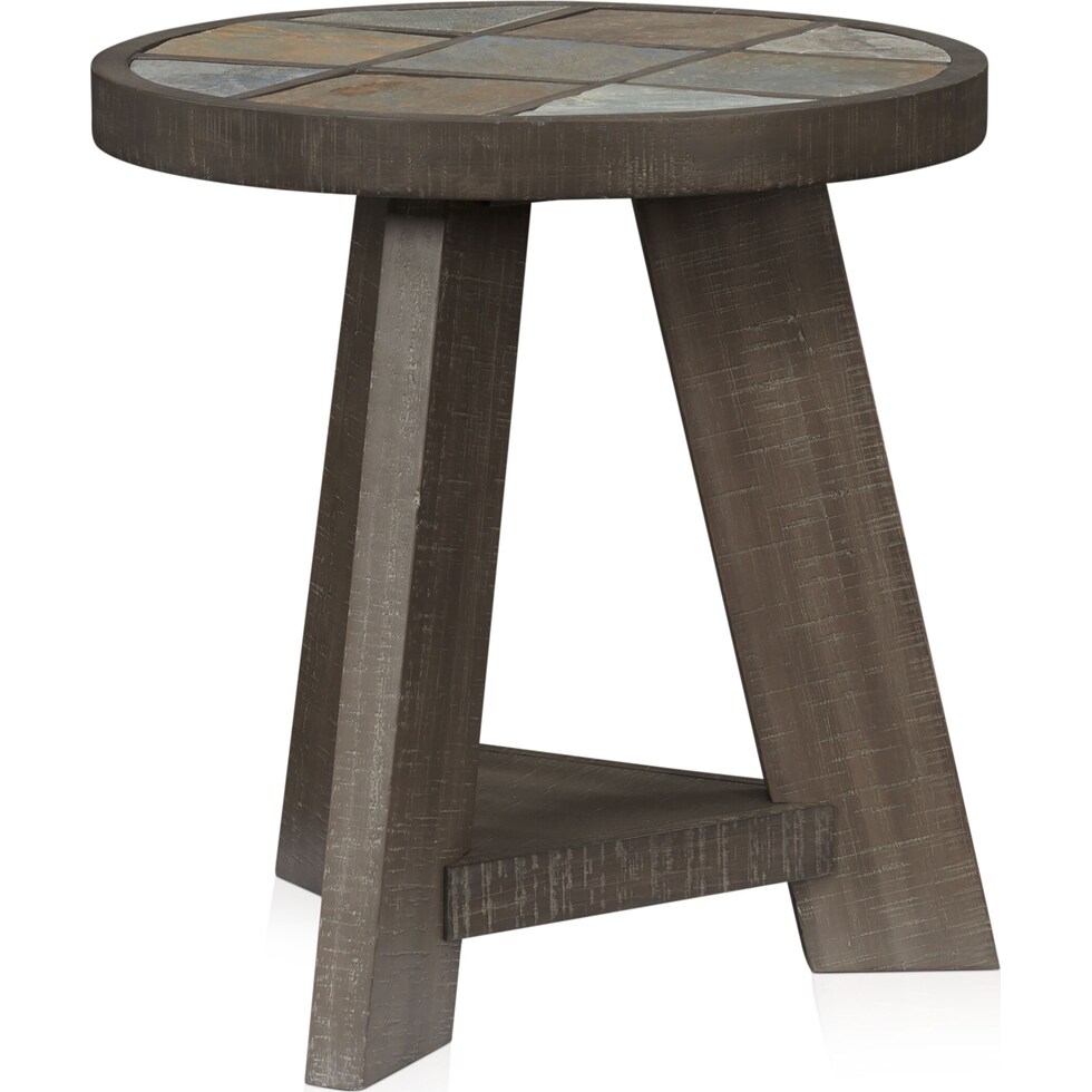 canyon dark brown chairside table   