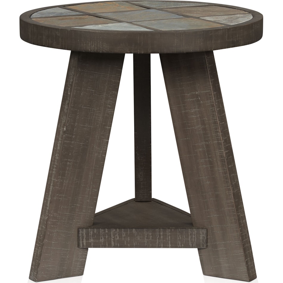 canyon dark brown chairside table   