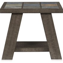 canyon dark brown end table   