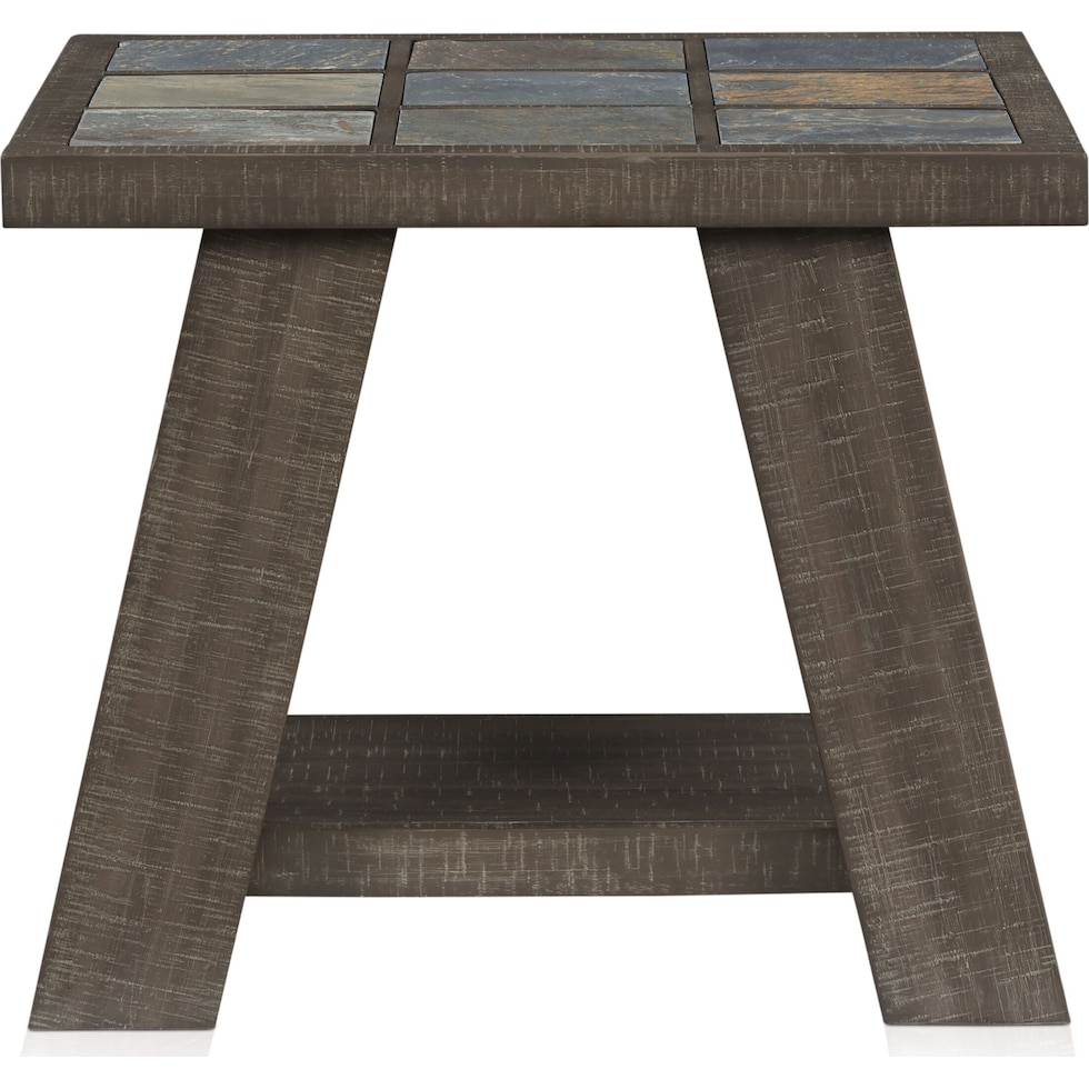 canyon dark brown end table   