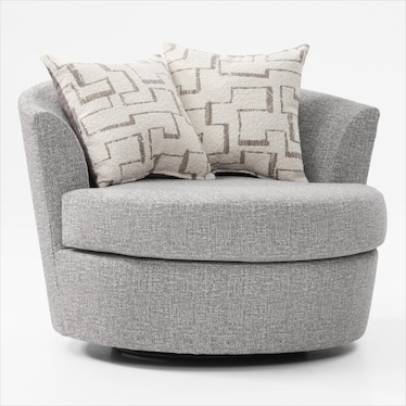 Canyon Sofa with Reversible Chaise and Swivel Chair Set