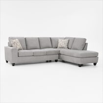 canyon gray sectional   