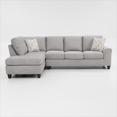 Canyon 2-Piece Sofa Sectional with Chaise - Gray