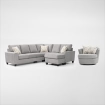canyon gray sectional   