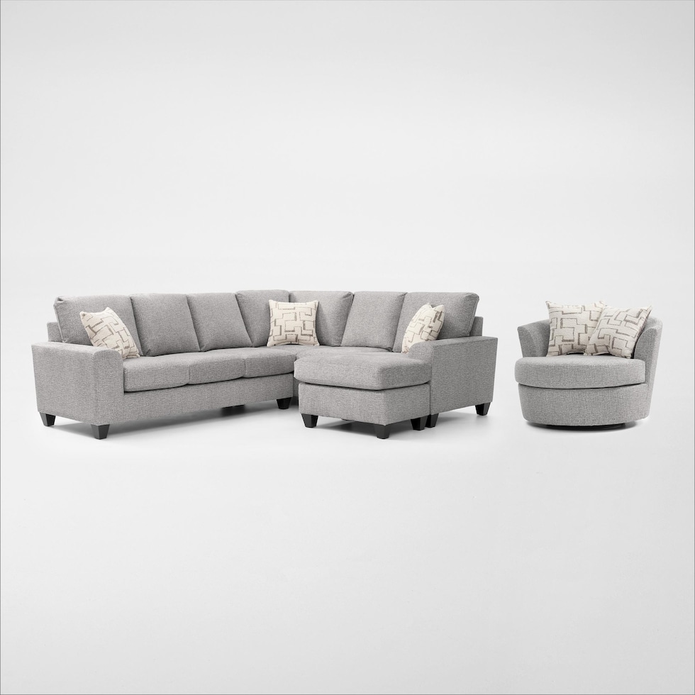 canyon gray sectional   