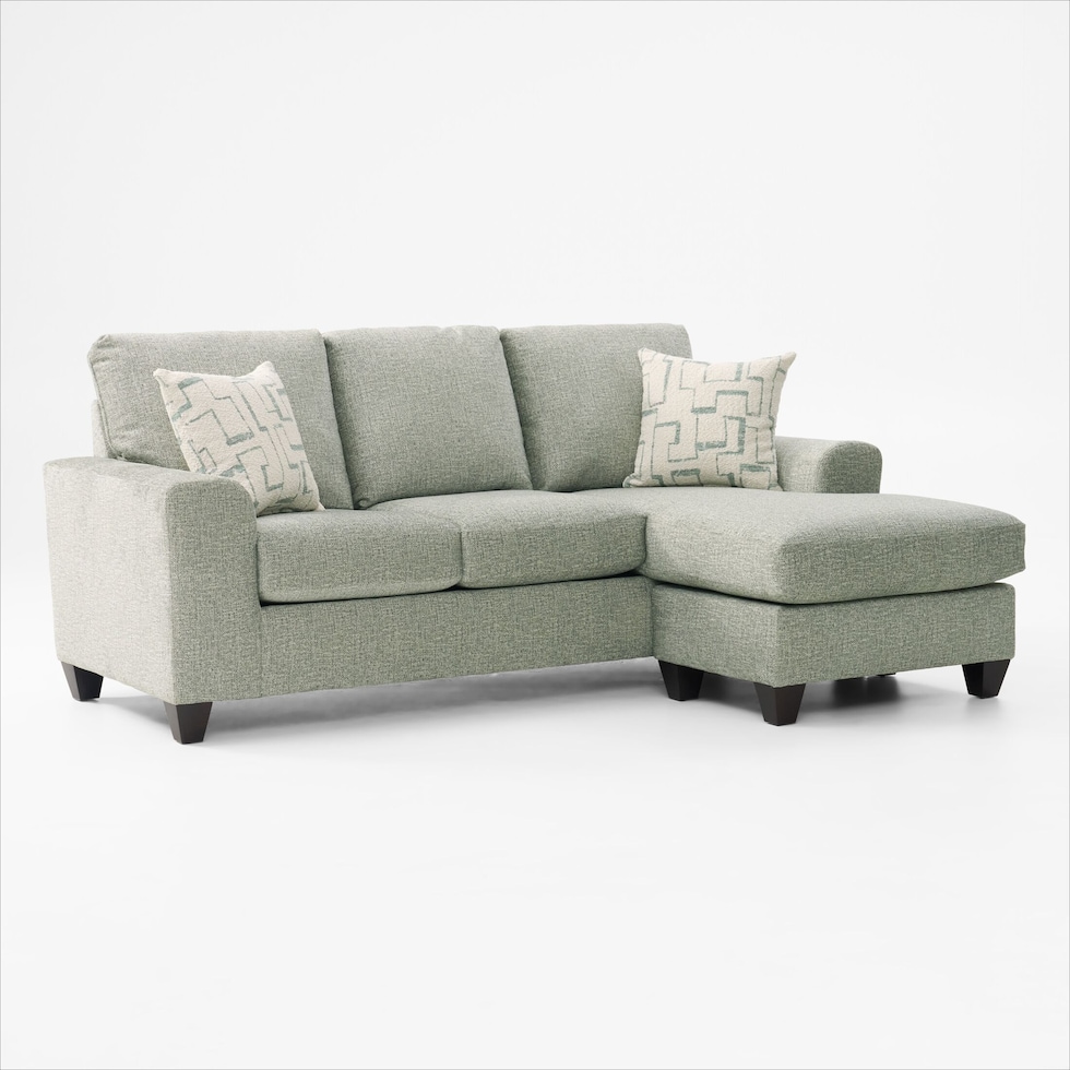 canyon green sofa chaise   