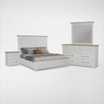 cape may light brown  pc queen bedroom   