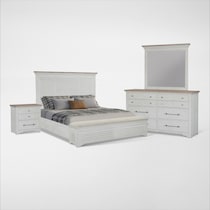 cape may light brown  pc queen bedroom   