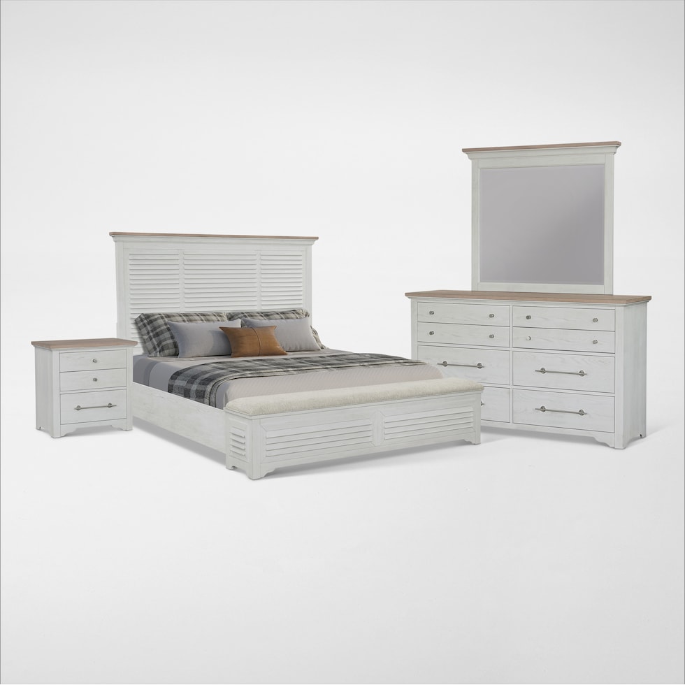 cape may light brown  pc queen bedroom   