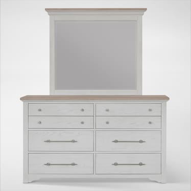 Cape May Dresser and Mirror - Two Tone